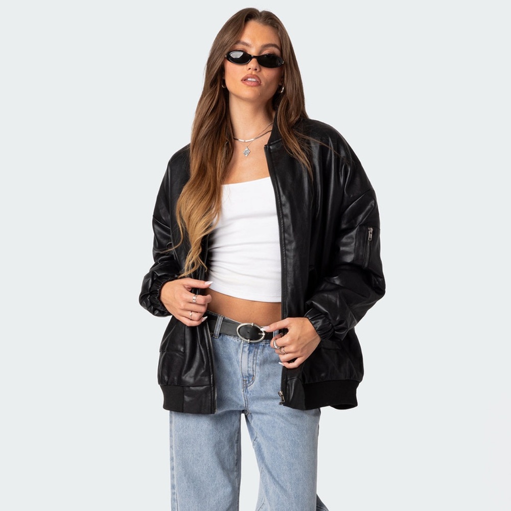 🖤faux leather jacket🖤